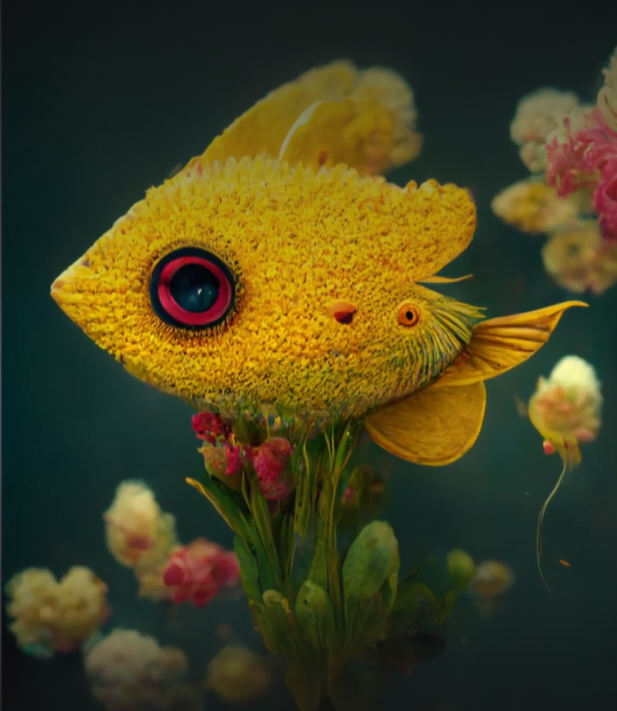 poisson-jaune-IA-midjourney