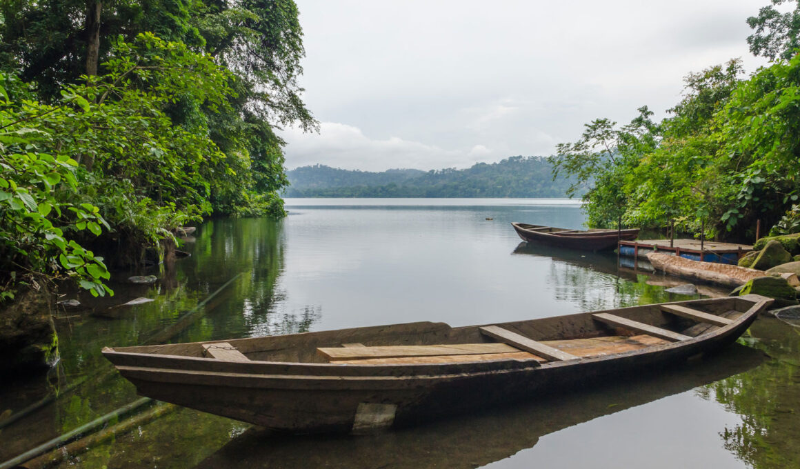 Cameroun-pirogues-lac-berge