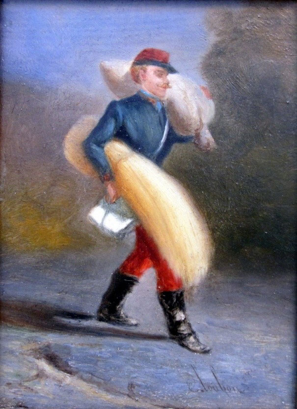 Emile-Loubon-soldat-portant-de-la-paille