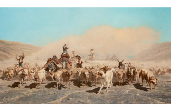 Emile-Loubon-troupeau-en-marche