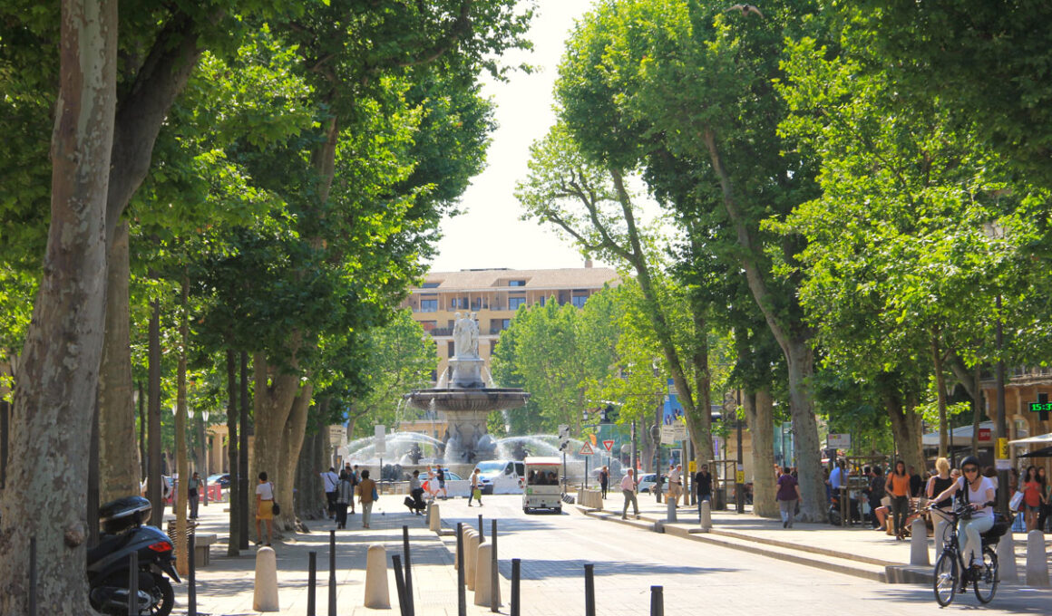 Le cours Mirabeau à Aix-en-Provence