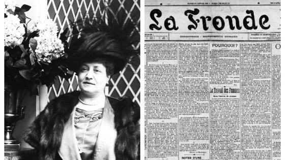 Marguerite Durand, fondatrice du journal La Fronde et première Une, le 1er janvier 1898 - Gallica-BnF / Wikipedia